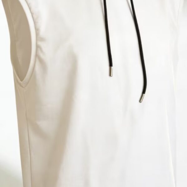 Men's sleeveless drawstring hoodie