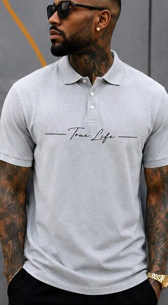 "TRUE LIFE " Polo by BOSS UP CLOTHING