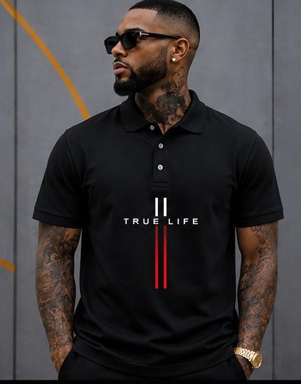 "TRUE LIFE " Polo by BOSS UP CLOTHING